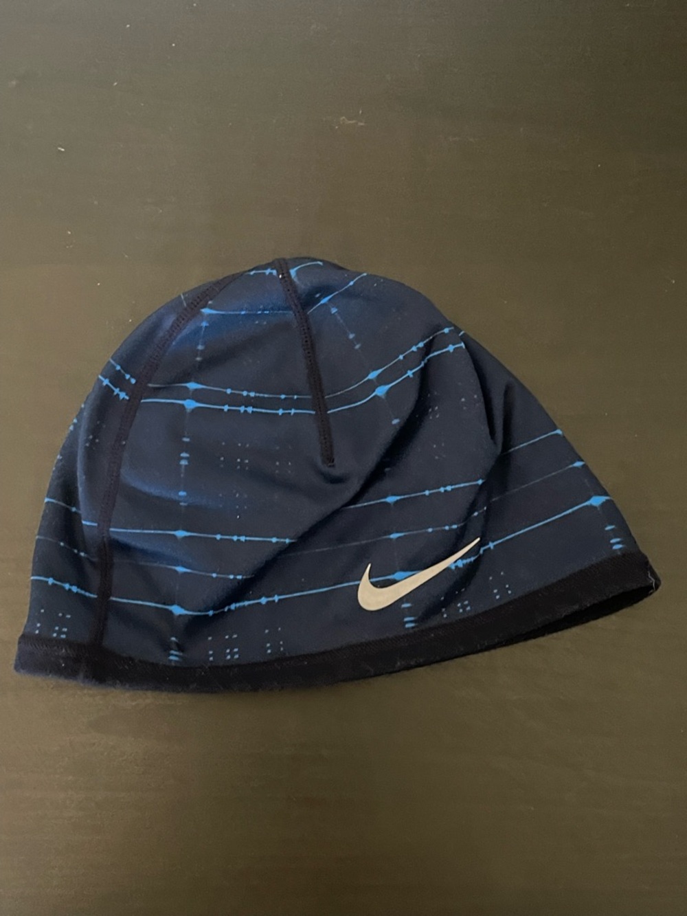 Nike Running Reversible Dri-FIT Beanie Blue and Black